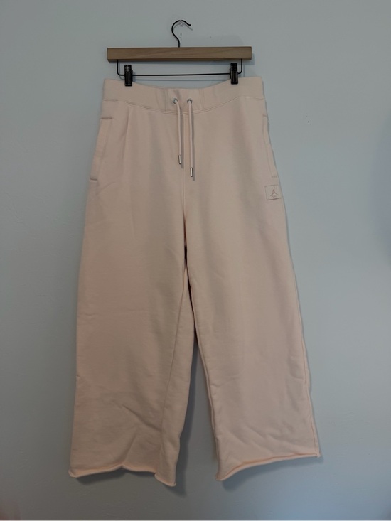 Jordan Pants - Jordan Flight large Light Pink high waisted Wide Leg Sweatpants with Drawstring